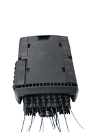 Kotak Distribusi Serat Optik Hitam IP65 Tahan Air 16 24 Core Splitter Box Caja Nap Box PLC Splitter