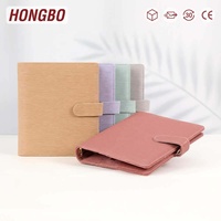 Hongbo Best Selling A5 Saffiano Epi Leather 35MM Gold Ring A5 Budget Ring Notebook Planner Cover with Personal Insert Available
