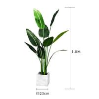 Palmier artificiel vert Huashijie de 1 à 2 pieds en tissu de soie plastique, plante d'intérieur type bonsaï pour la décoration de la maison, du bureau, de l'hôtel et des mariages