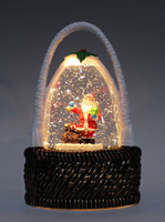 Grande lanterne à eau en plastique festive, lanterne globe de neige avec scène hivernale et LED, décoration de Noël pour la maison, vente en gros d'usine