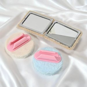 Lindo Espejo de Maquillaje Portátil de Doble Cara, Espejo Compacto Redondo y Cuadrado, Espejo Cosmético Multifuncional para Niñas - Product Image 5