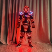 Costume de danse de salon pour homme, robot à écran LED sur la poitrine, lumineux, en spandex/nylon, pour spectacle sur scène, DJ
