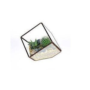 Modern <b>Geometric</b> Glass <b>Terrarium</b> Wall Hanging Ideal for Indoor Use Stylish Polyhedron Diamond Shape Pot for Tabletop Window Sill - Product Image 4