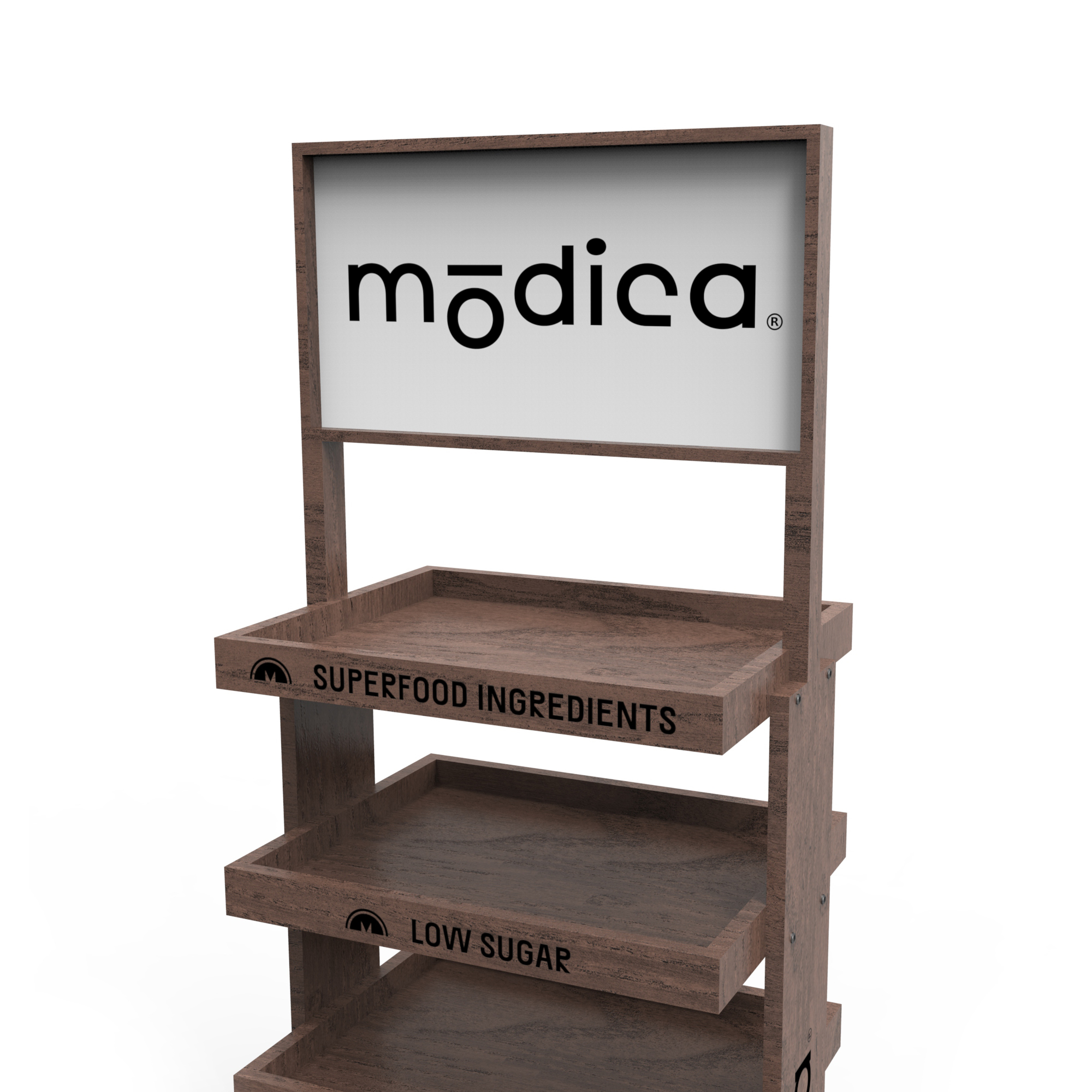 Store Specific Cocktail Display Holder Can Be Customized and Replaced with logo Size Wooden Layered — view 5