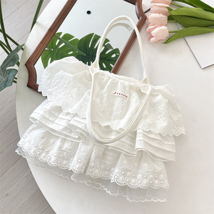 Bolso de Lona con Encaje Gentle Girl 2026, Nuevo Bolso de Hombro para Mujer de Gran Capacidad - Product Image 3