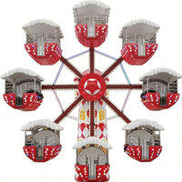 Grande Roue Thème Noël, Manège Mobile de Carnaval de Noël sur Remorque, Grande Roue d'Observation Extérieure pour Parc d'Attractions