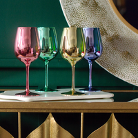 Gobelet promotionnel en verre à vin en or de 16oz pour la fête de mariage