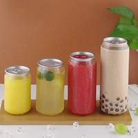 Canettes en plastique OEM/ODM 210ml 250ml boîte en plastique transparente bouteille de boisson de Soda avec canettes en aluminium personnalisées pour animaux de compagnie bouteille en plastique