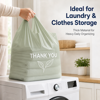 Sacs en PEHD/PE réutilisables en gros pour supermarchés et épiceries, style gilet thermoscellable avec impression sur surface lisse