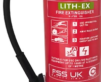 Extincteur à batterie au lithium en acier 6L, certifié CE EN3, rechargeable, portable, classe B, avec support mural, vente chaude au Pakistan