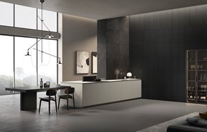 Mueble de Cocina Moderno con Puerta y Panel de MDF en Acabado de Madera Oscura para Uso en Hogares Contemporáneos - Product Image 2