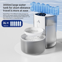Dispensador de Agua Inalámbrico para Mascotas de 3L, Fuente Automática Inteligente para Gatos con Carga, Separación de Agua Limpia y Sucia