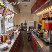 Remorque alimentaire Airstream personnalisée, remorque de restauration mobile, camion de restauration rapide commercial avec cuisine complète, chariot à hamburgers