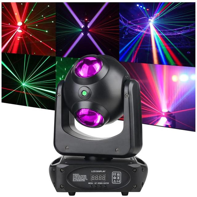 YSH 150W RGBW Stage Moving Head  Light Laser Dj Light DMX 512 Sound Activated Night Club Lights for bar Event Festivals Weddings
