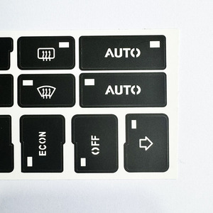 Car Air Conditioning Panel Stickers Black PVC Adhesive Button Repair Dashboard <b>Interior</b> <b>Accessories</b> for Audi - Product Image 2