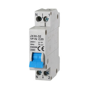 Interruptor Automático Miniatura Gloca 1P+N C20 20A 240V 50Hz 4.5kA Montaje en Riel DIN para Hogares - Product Image 1