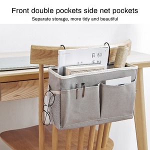 Borsa portaoggetti appesa con comodino in tela porta-oggetti per la camera da letto portariviste per pannolini - Product Image 3