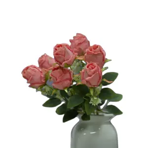 Buy Online Artificial Flowers Flower Decor Wedding Vase With Pink Green