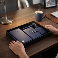 Coffret Cadeau de Noël : Housse de Passeport en Cuir PU, Carnet de Voyage, Étiquette de Bagage, Logo Personnalisé, Boîte Cadeau, Vente en Gros