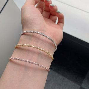 Dylam New Designer Fine Jewelry 18K <b>Gold</b> Plated 5A Cubic Zirconia <b>Bangle</b> Classic Tennis Bracelet Bracelets for Women - Product Image 3