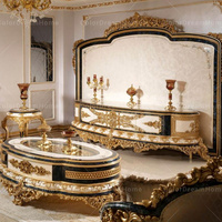Ensembles de meubles de salon de style ancien personnalisé ensemble de canapés en bois de luxe et meuble TV pour meubles turcs