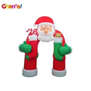 Arco inflable de Santa Claus para fiesta de Navidad, hinchables de yardas, 240cm, barato