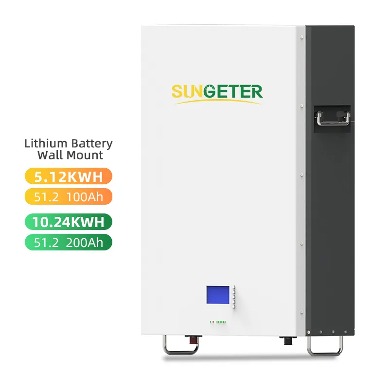 Baterai Lithium sistem surya 5kwh, penyimpanan energi rumah baterai Lithium 48v 100AH