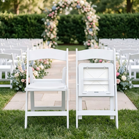 Nouvelle chaise pliante empilable en résine noire moderne, rembourrée, pour événements et mariages, avec chaises de jardin confortables Bjflamingo Wimbledon