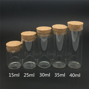 40ml clear Glass Tube With <strong>Cork</strong> Stopper Clasp <strong>Cork</strong> <strong>Bottle</strong> 30*80mm test Tube - Product Image 5