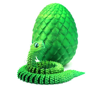 Set de Figuras Articuladas de Serpiente Víbora y Huevo Impresas en <span class=keywords><strong>3D</strong></span>, Caja Sorpresa Gashapon para Regalos - Product Image 3