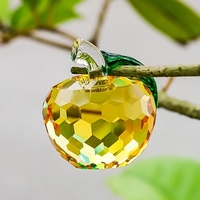 Pomme cristalline K9 modèle élégant verre pièce maîtresse décor à la maison poli cristal ornement noël trophée cadeau