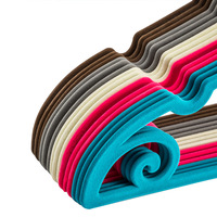 Nouveau design de cintres en velours en forme de fleur pour costume personnalisé