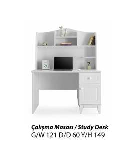 Precios Razonables, Mesa DORE con Base y Tapa, Crea una Atmósfera Acogedora y Agradable, Escritorio de Estudio para Niños - Product Image 3