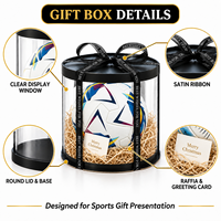 Ballon de football en PU Aiju, taille 5, sans couture, thermocollé, avec coffret personnalisé – Cadeau de Noël en gros