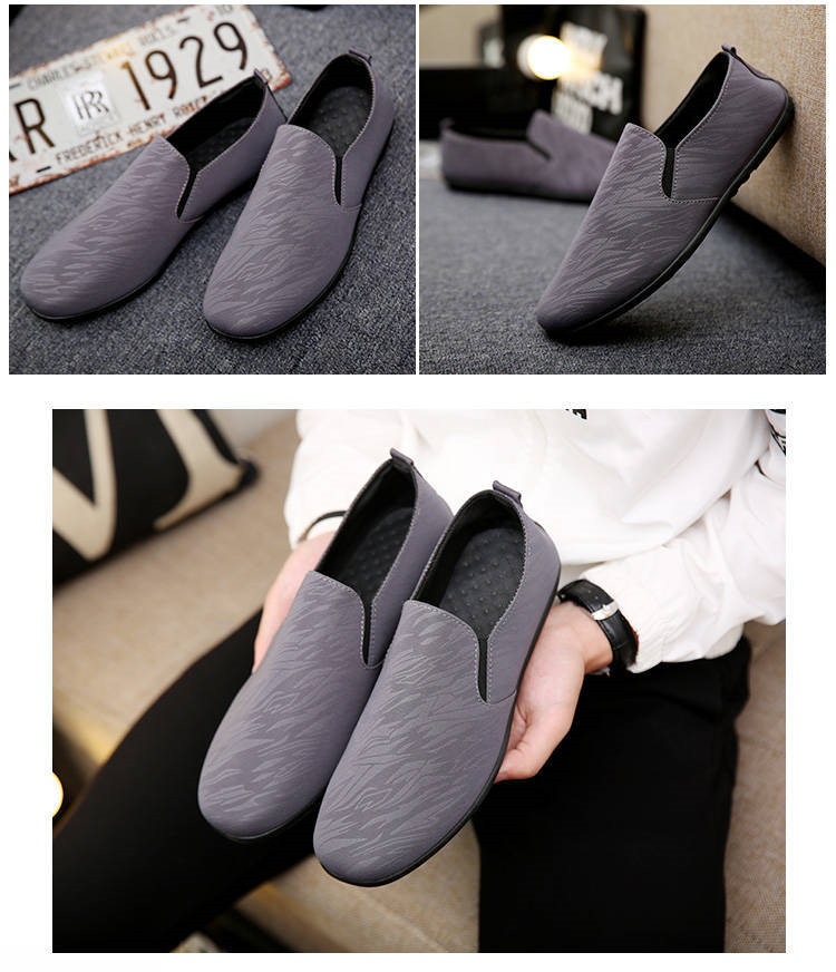 Fashion Mans Shoes Breathable Men Flat Casual Lazy Shoes Slip-on Loafers Peas Shoes