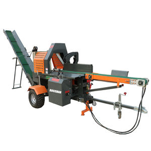 Bande transporteuse automatique plus grand 15hp tracteur de traitement du bois de chauffage granulateur de bois déchiqueteuse de bois - Product Image 1