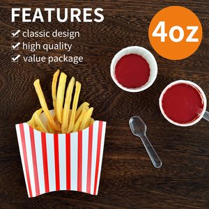 Boîtes en papier pour frites, pliables, personnalisées, avec pelliculage mat, ouverture supérieure, pour la restauration rapide, vente en gros - Product Image 2