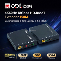 Extensor HDBaseT HD-MI de Largo Alcance de 150M, 4K 120M, Muestreo de Color 4:4:4, POC, RS232, EDID, para Transmisión de Video en Vivo