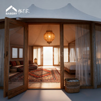 BABERY Série de Villas de Glamping Modulaires de Luxe, Hébergement de Resort Personnalisable, Structure en Acier