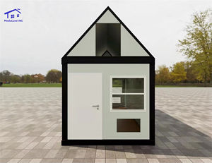 Maison triangulaire préfabriquée extensible de luxe, ossature en acier, mini-maisons modulaires, maison-conteneur pliable, villa-capsule pour l'extérieur - Product Image 3