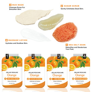 Prodotti personalizzati coreani per la cura della pelle Pedicure Kit per piedi Spa crema idratante per il corpo di lusso Set regalo 4 Step Spa Pedi in una scatola - Product Image 2