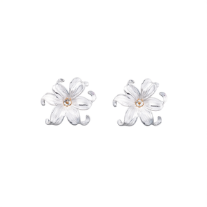 Boucles d'oreilles tendance en acier inoxydable 316L avec placage or PVD, design floral durable et résistant - Product Image 2