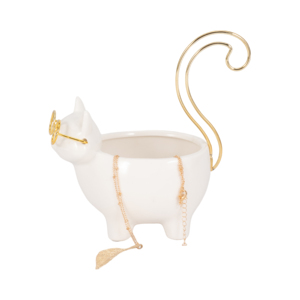 Vassoio Portagioie in Ceramica a Forma di Gattino per Arredamento Casa, Tavolino da Caffè, Comodino, Bagno, Vanità Decorativa - Product Image 2
