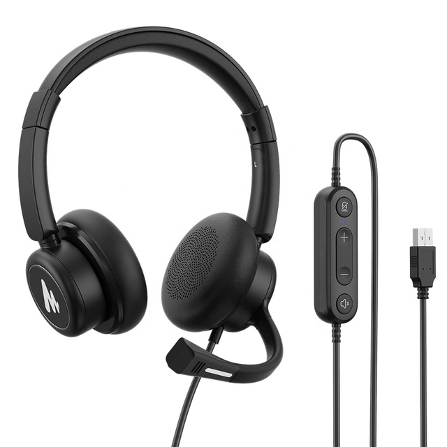 Maono Noise Canceling Headset Dj Headphones USB Computer Call Center Headset Microphone Professional Stereo PC Gaming Headset