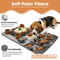 Tapis de distribution de nourriture pour animaux de compagnie en polaire, jouet pour chien en peluche, puzzle de recherche de nourriture, nettoyage des dents, luxe, mode, entraînement
