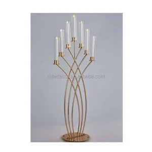 Classic Tall Hot Selling Kandelaber Kerzenhalter Gold Metall dekorative Kerzenhalter für die Hochzeit