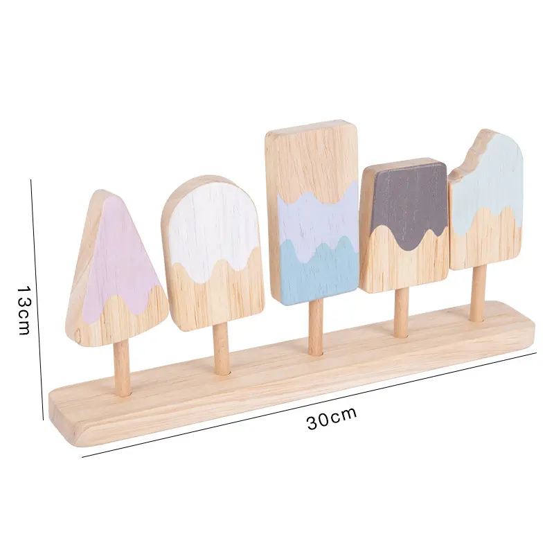 MU Holz spielzeug mit Holz kombination zur Simulation von Lebensmitteln und Eis für Kinder