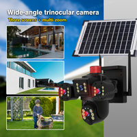 Caméra solaire projecteur solaire T58-4G fonction de détection de capteur de corps humain extérieur 360 degrés