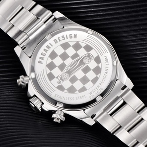 Montre-bracelet à quartz PAGANI DESIGN PD1676 VK63 Movt, chronographe, chronomètre, boîtier en céramique, étanche 100 m, acier inoxydable. - Product Image 5