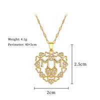 Collier pendentif cœur MAMAN en acier inoxydable plaqué or, résistant à l'eau et inaltérable, best-seller TikTok de Fanhua Jewelry